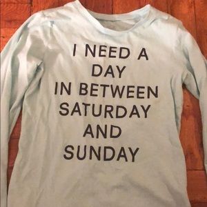 Light teal long sleeve shirt